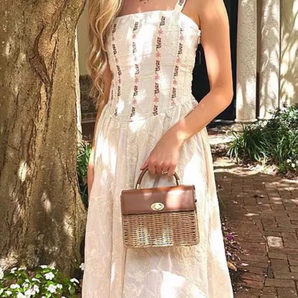 Antonio Melani Sadie Straw Crossbody Bag